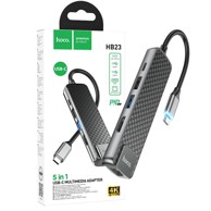 HOCO Konverter USB HUB Type-C na USB3.0/USB2.0/HDMI/RJ45/PD, HB23 Easy View