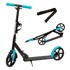 Sklopivi romobil za djecu i mlade kotači 200 mm visina 91–101 cm, crno tirkizna