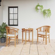 Stolica, 2 pcs, 63 x 58 x 89 cm, čvrsto teak drvo, smeđa