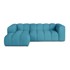 BONAMI SELECTION Tirkizna baršunasti kutna garnitura (s lijevim kutom/s ležaljkom) Cube, 256x158x70,05 cm