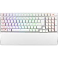 ASUS Tipkovnica Strix Scope II 96 Wireless Gaming, RGB, bijela, ISO (DE), ROG NX Snow Switches - 90MP037A-BKDA30