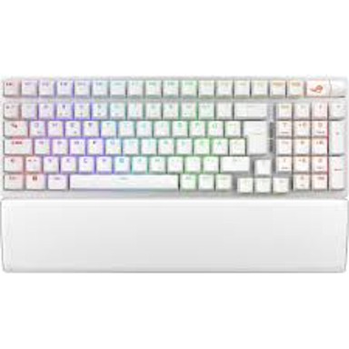 ASUS Tipkovnica Strix Scope II 96 Wireless Gaming, RGB, bijela, ISO (DE), ROG NX Snow Switches - 90MP037A-BKDA30