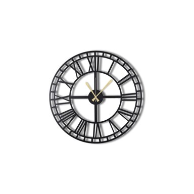 Zidni sat, Greece, ø 50 cm, crni