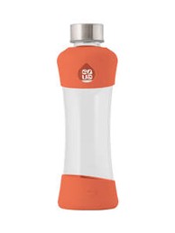 EQUA Staklena boca Active Tangerine, silikonska zaštita, BPA BPF BPS free, 550 ml, narančasta