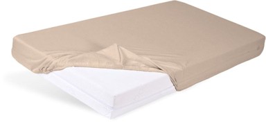 BABYMATEX Bambusova plahta s elastikom, 70x140x10, BAMBUS, bež
