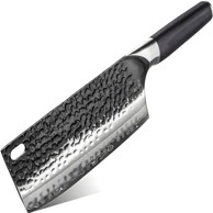 Damaskus kuhinjski nož Ha-38019 Cleaver Kp38019, crni