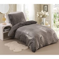 MY HOUSE Posteljina 140x200 cm od mikropliša Siva