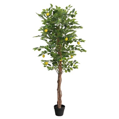 Umjetno stablo limuna s 3 debla, zeleno, 180 cm