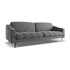 MAKAMII Siva baršunasti sofa 238 cm Nalu, 238x95x80 cm