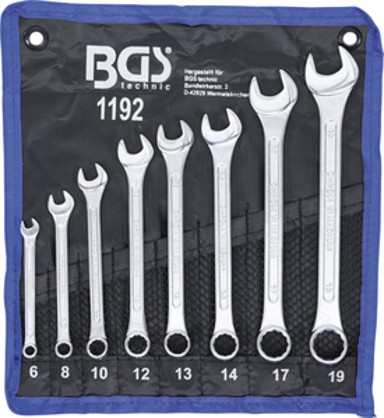 BGS Set viljuškasto-okastih ključeva 6–19 mm, 8-dijelni Pro+ 1192 Promo