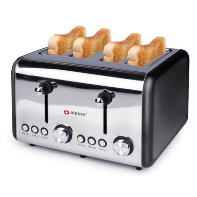ALPINA Toster, 1500 W, srebrni