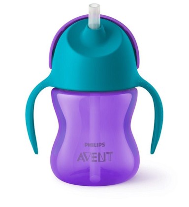 PHILIPS AVENT Boca sa slamkom SCF796/01, 200 ml, plava