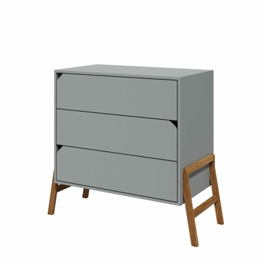 BELLAMY Komoda, S 3 ladice Lotta, siva