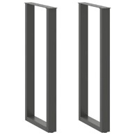 Noge za stolić U-oblika 2 kom antracit 40x(110-111) cm čelik