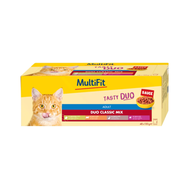MULTIFIT Cat Adult Duo Classic riba u umaku, multipack 48 x 100 g