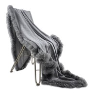  NATIVE NATURAL Vunena/krznena deka, 140x180 cm