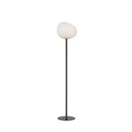 FOSCARINI Podna lampa Gregg Media E27, grafitno-bijela