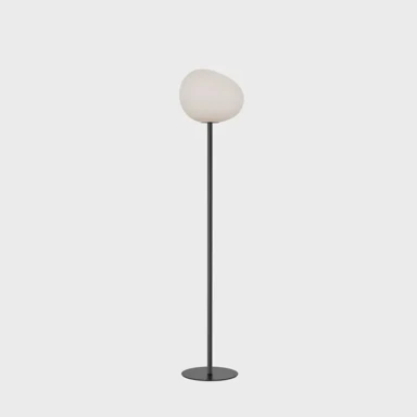 FOSCARINI Podna lampa Gregg Media E27, grafitno-bijela