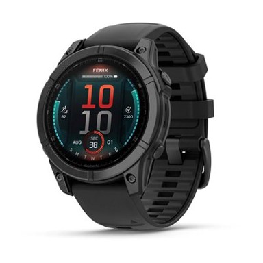 GARMIN Pametni sat Fenix E, 47 mm, AMOLED, multisport, sivo/crni remen
