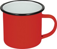 Šalica Retro od emajla 350 ml, crvena