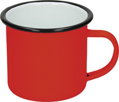 Šalica Retro od emajla 350 ml, crvena