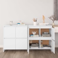 Komode 2 kom 70x41x75 cm konstruirano drvo, bijela