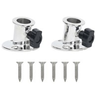 Okrugla baza za bimini za cijev od 26 mm – 2 kom, nehrđajući čelik