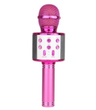 MANTA Mikrofon MIC11-PK, bežični, karaoke, zvučnik, rozi