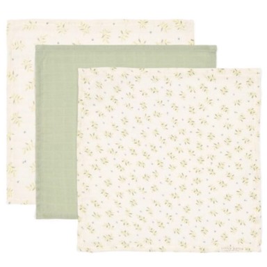 LITTLE DUTCH Krpice za lice, Muslin Blueberry Leaves & Sage