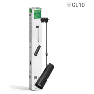 GREEN TECH Šinska svjetiljka L100 GU10 IP20 cilindrična, crna