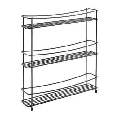 METALTEX Crni troetažni stalak za začine Kumino Lava