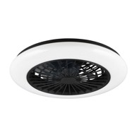 TRIO Mat crna LED stropna svjetiljka Stralsund