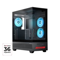 MSGW Stolno računalo Gamer R5 a120 / AMD Ryzen 5 7500F, 32 GB RAM, 1 TB SSD, NVIDIA GeForce RTX 5060, FreeDOS, crna