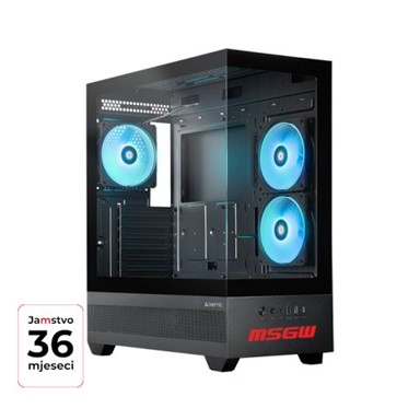 MSGW Stolno računalo Gamer R5 a120 / AMD Ryzen 5 7500F, 32 GB RAM, 1 TB SSD, NVIDIA GeForce RTX 5060, FreeDOS, crna