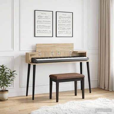 Studio radni stol, 152 x 36 x 19,5 cm, hrast sonoma