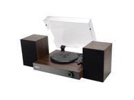 AKAI Gramofon ATT-200SP, Bluetooth, Hi-Fi vanjski stereo zvučnici, drvo