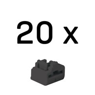 LINDY Blokatori RJ-45 priključaka bez ključa, 20 kom, crna