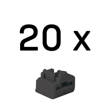 LINDY Blokatori RJ-45 priključaka bez ključa, 20 kom, crna