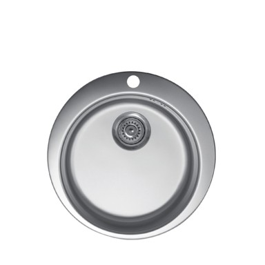 METALAC Sudoper inox okrugli ekcentrični fi 90 sa sifonom, preljevom i otvorom 480E VENERA