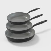 Set tava Essential black, 20-24-28 cm
