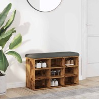 Klupa za cipele staro drvo 82x32x50 cm konstruirano drvo