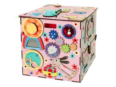 ELINELI Senzorna kocka XXL sa LED rasvjetom, ružičasta