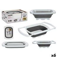 KINVARA Cjediljka 60 x 26 x 12 cm i 39,5 x 4,5 x 26 cm, polipropilen i TPR, bijela/siva