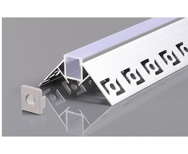 Aluminijski profil za LED traku sivi, L=2m, 53x25mm