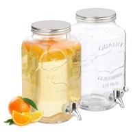NORTHIX Dozator pića, 3,5 L, stakleni, set 2 kom