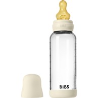 BIBS Staklena bočica, kaučuk sisač M, ivory, 240 ml