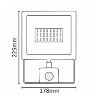 ASALITE Reflektor sa senzorom Slim, 50W, 4500K, 4500 lumena