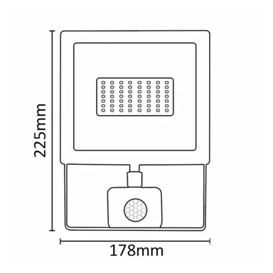 ASALITE Reflektor sa senzorom Slim, 50W, 4500K, 4500 lumena