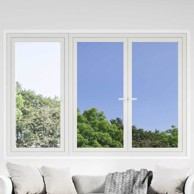 Static Reflective Solar Window Film, 45 × 500 cm, PVC, srebrna
