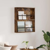 Polica za časopise s policom 60 x 12 x 70 cm, dimljeni hrast